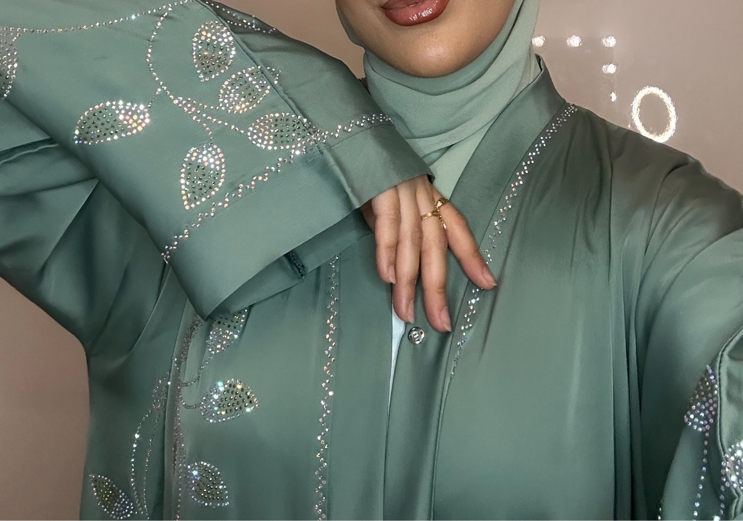 ABAYA MINT SPARKLE