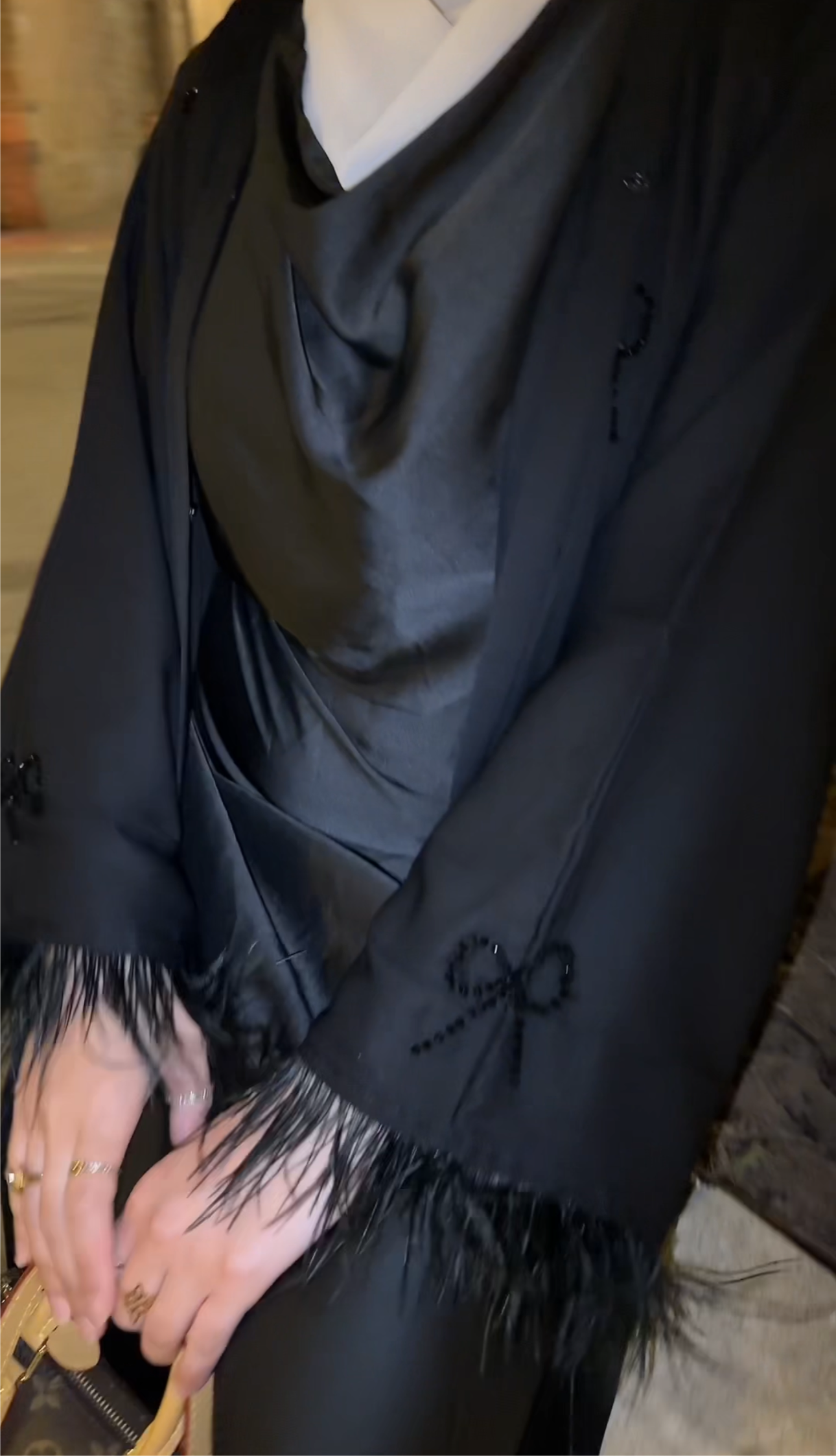 ABAYA BLACK BOW